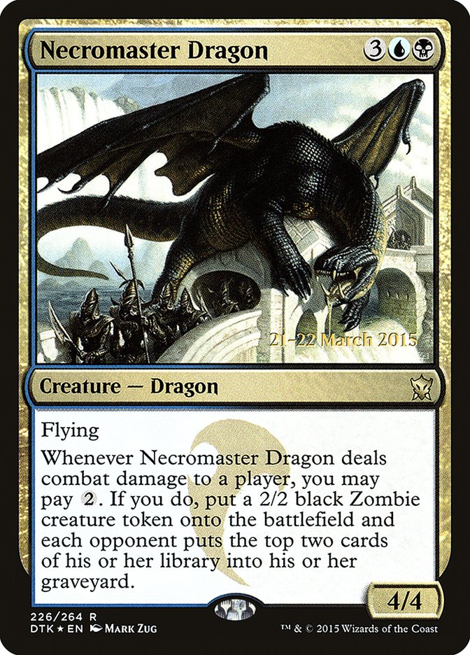 Necromaster Dragon [Dragons of Tarkir Prerelease Promos] | Golgari Games