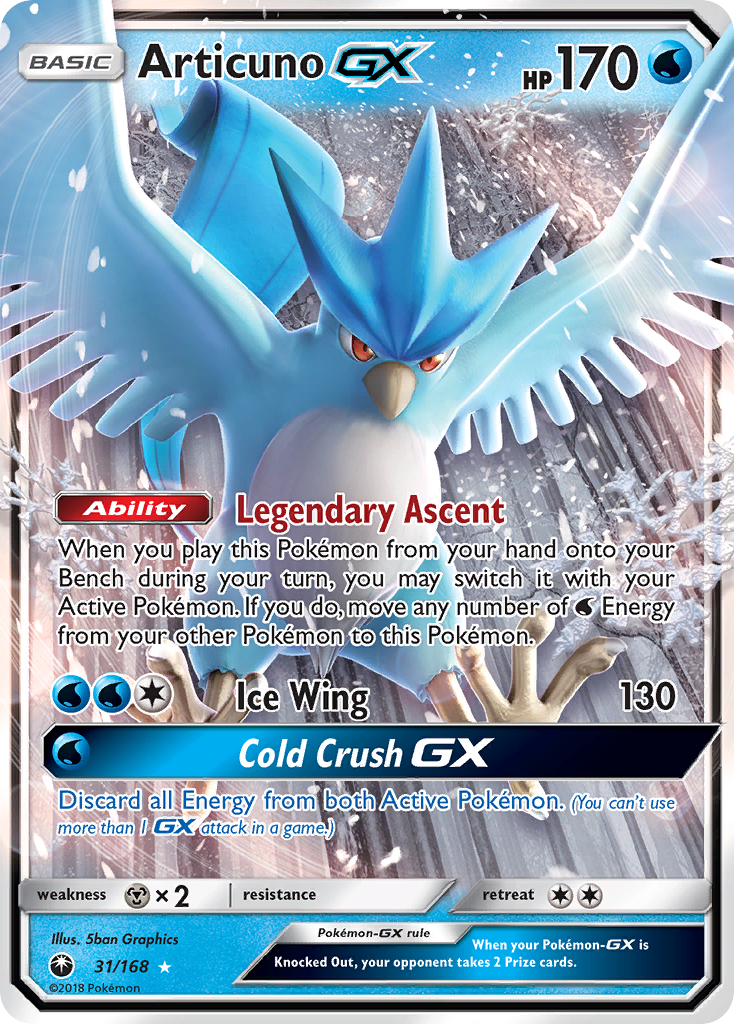 Articuno GX (31/168) [Sun & Moon: Celestial Storm] | Golgari Games