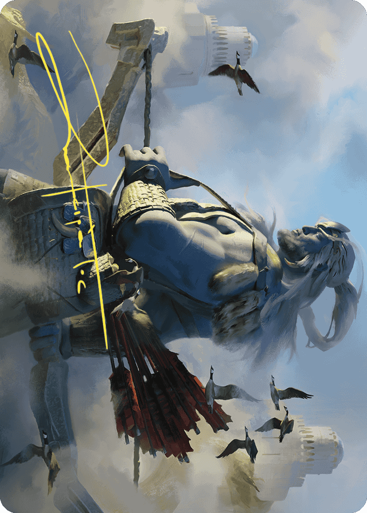 Skybeast Tracker Art Card (Gold-Stamped Signature) [Wilds of Eldraine Art Series] | Local Legends