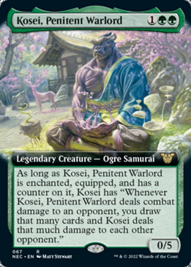 Kosei, Penitent Warlord (Extended Art) [Kamigawa: Neon Dynasty Commander] | Local Legends