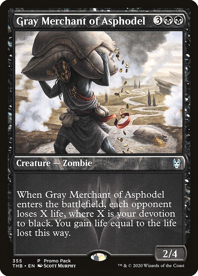 Gray Merchant of Asphodel (Promo Pack) [Theros Beyond Death Promos] | Golgari Games