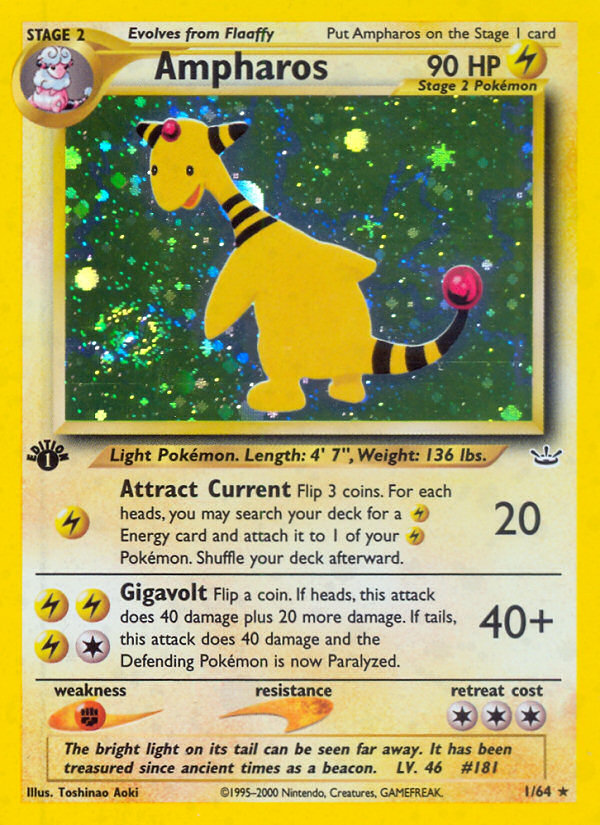 Ampharos (1/64) [Neo Revelation 1st Edition] | Golgari Games