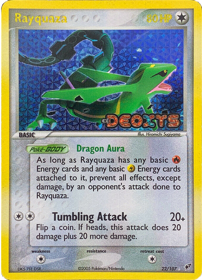 Rayquaza (22/107) (Stamped) [EX: Deoxys] | Golgari Games