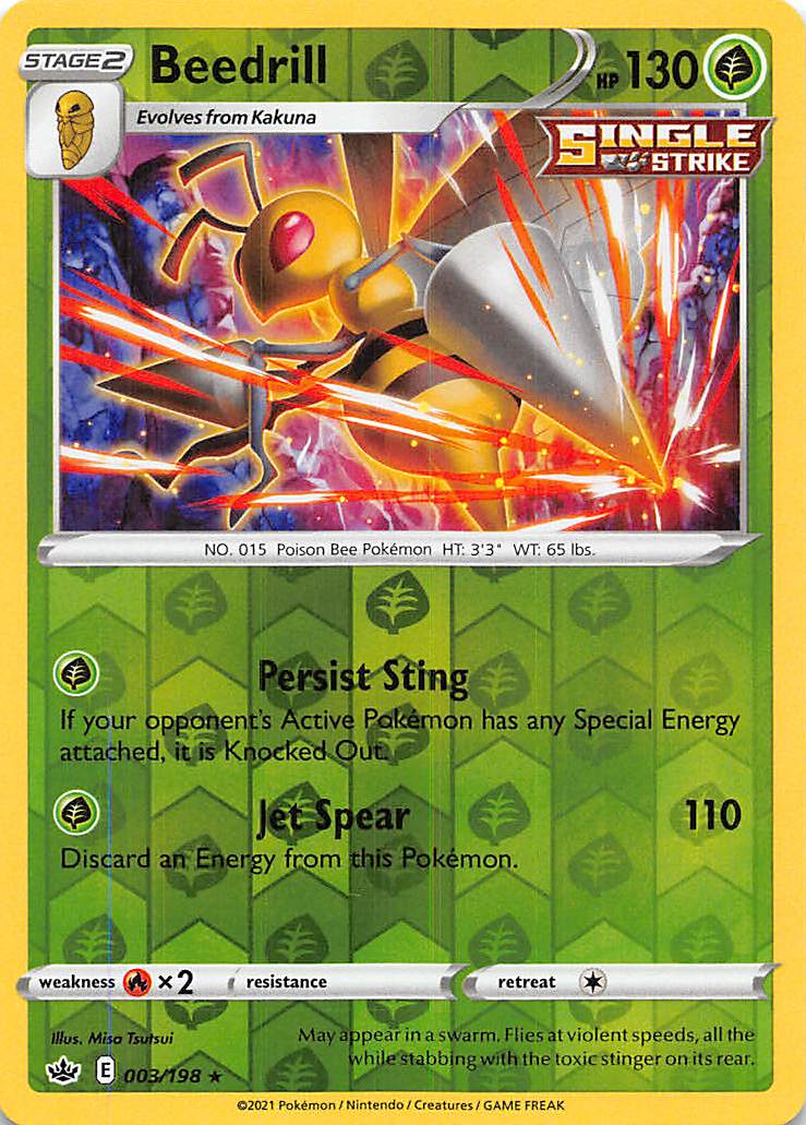 Beedrill (003/198) [Sword & Shield: Chilling Reign] | Golgari Games