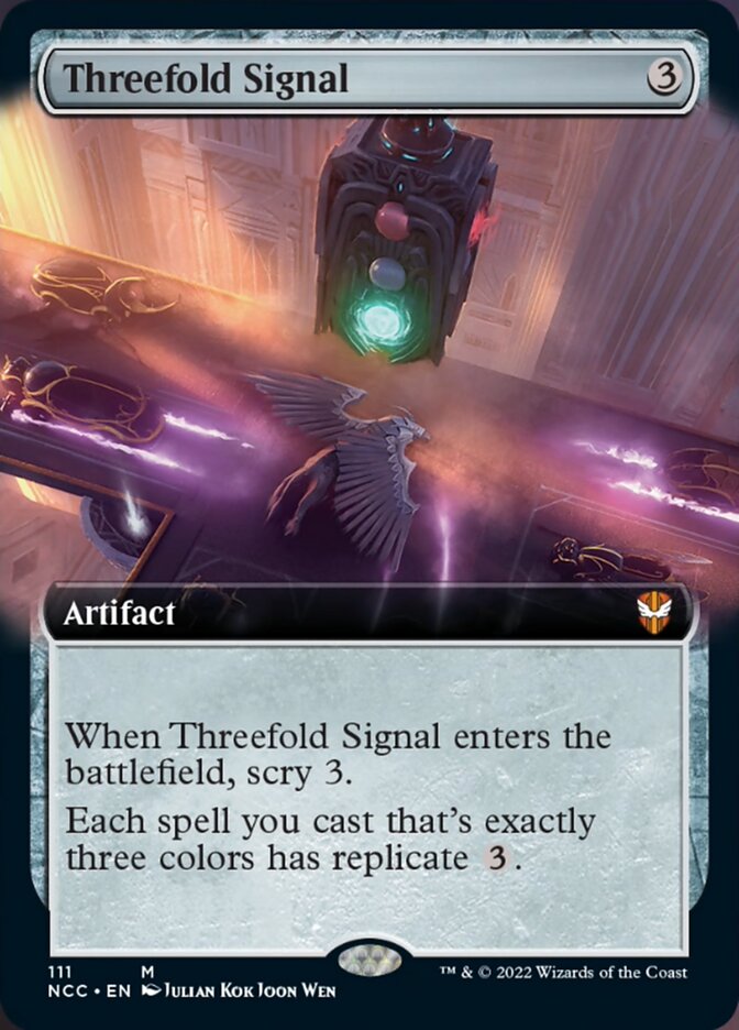 Threefold Signal (Extended Art) [Streets of New Capenna Commander] | Local Legends