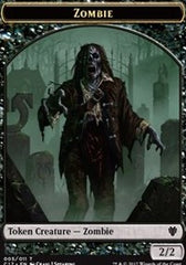 Zombie // Gold Double-sided Token [Commander 2017 Tokens] | Golgari Games