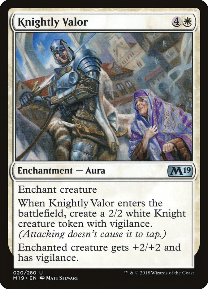 Knightly Valor [Core Set 2019] | Golgari Games