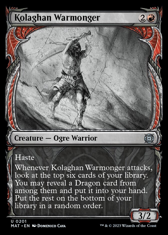 Kolaghan Warmonger (Showcase Halo Foil) [March of the Machine: The Aftermath] | Golgari Games