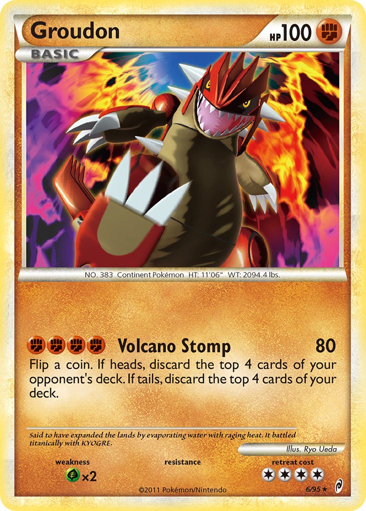 Groudon (6/95) (Theme Deck Exclusive) [HeartGold & SoulSilver: Call of Legends] | Golgari Games