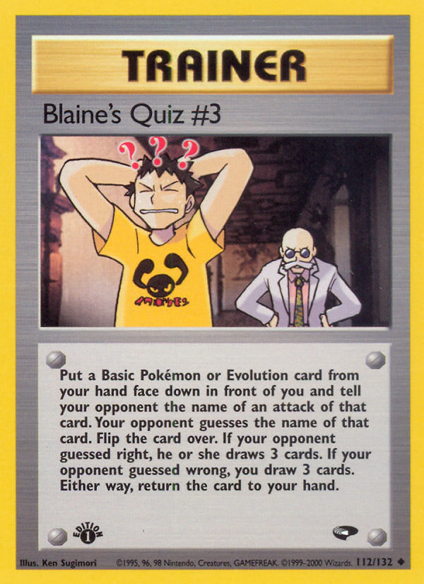 Blaine's Quiz #3 (112/132) [Gym Challenge 1st Edition] | Golgari Games