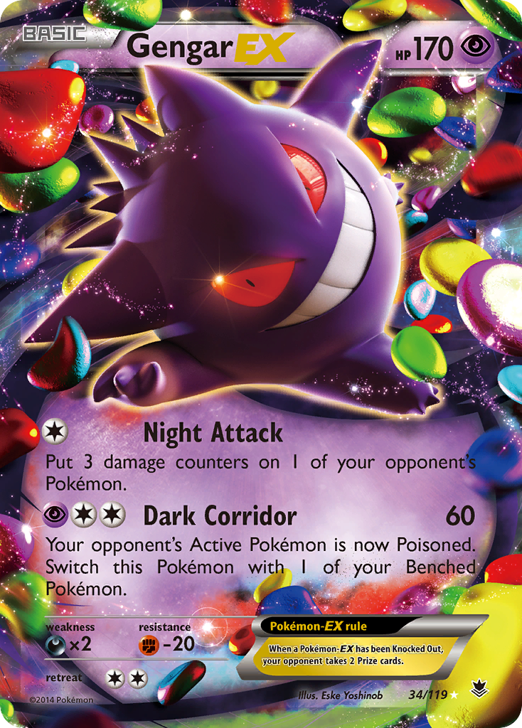 Gengar EX (34/119) [XY: Phantom Forces] | Golgari Games