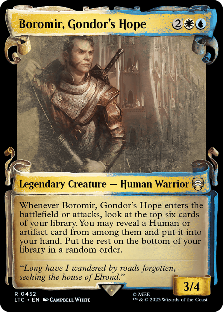 Boromir, Gondor's Hope [The Lord of the Rings: Tales of Middle-Earth Commander Showcase Scrolls] | Golgari Games