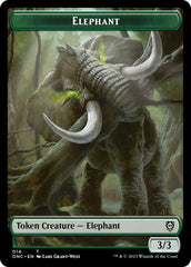 Human Soldier // Elephant Double-Sided Token [Phyrexia: All Will Be One Commander Tokens] | Golgari Games