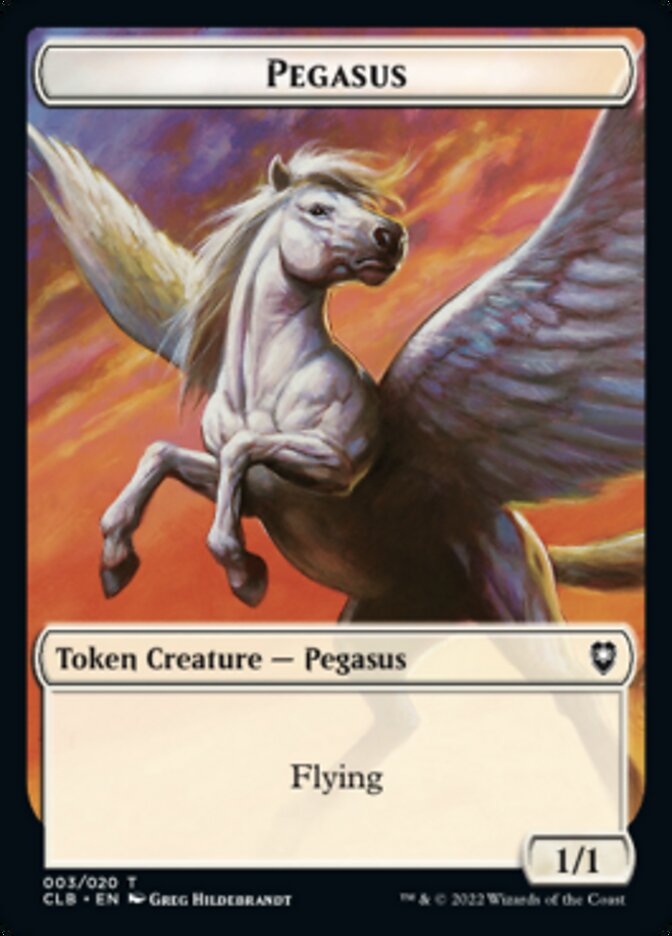 Pegasus Token [Commander Legends: Battle for Baldur's Gate Tokens] | Golgari Games