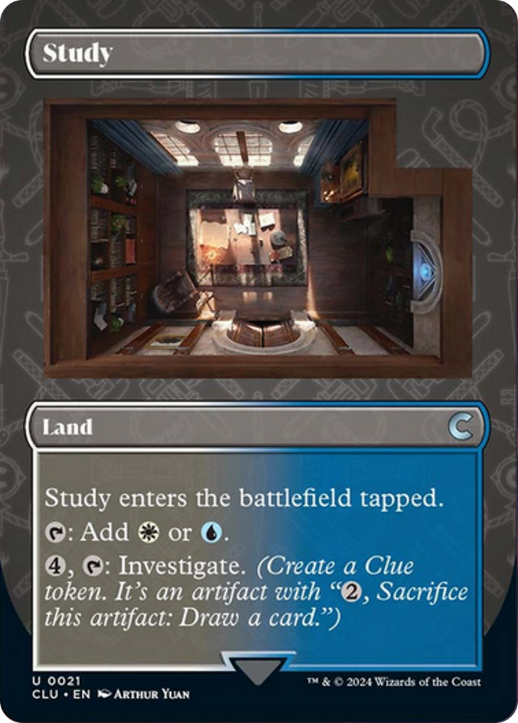 Study (Borderless) [Ravnica: Clue Edition] | Local Legends