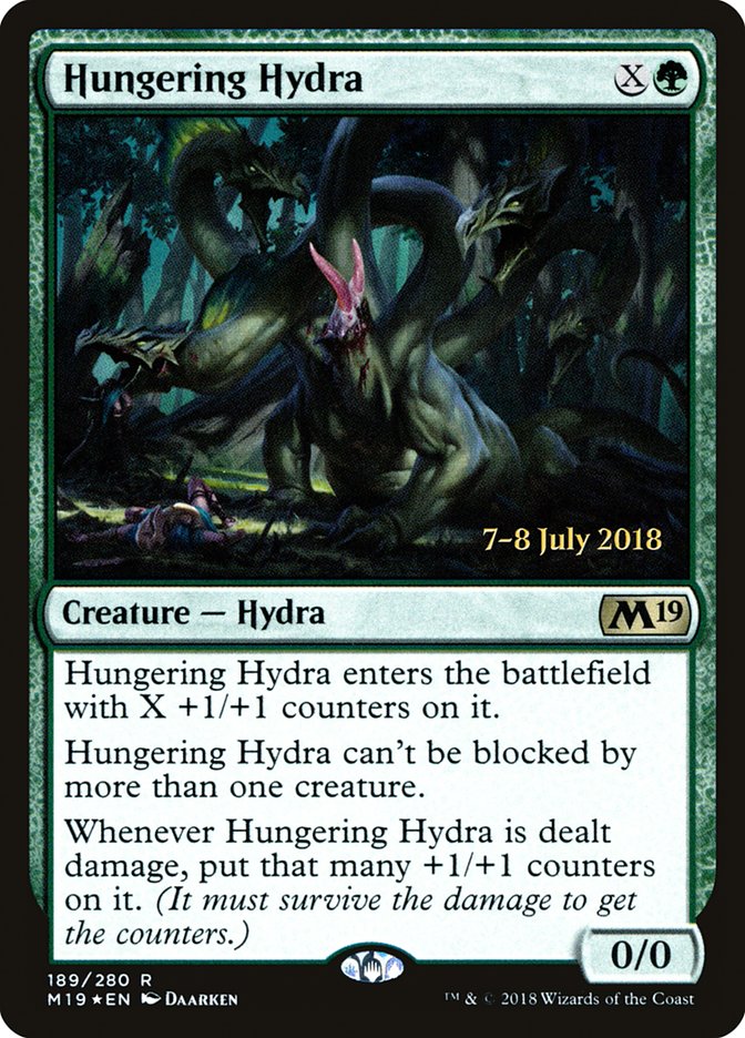 Hungering Hydra [Core Set 2019 Prerelease Promos] | Golgari Games