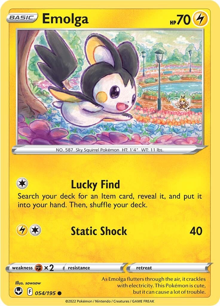 Emolga (054/195) [Sword & Shield: Silver Tempest] | Golgari Games