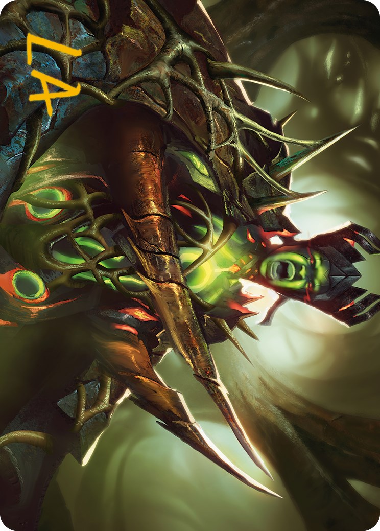 Maze's Mantle Art Card (Gold-Stamped Signature) [Phyrexia: All Will Be One Art Series] | Local Legends