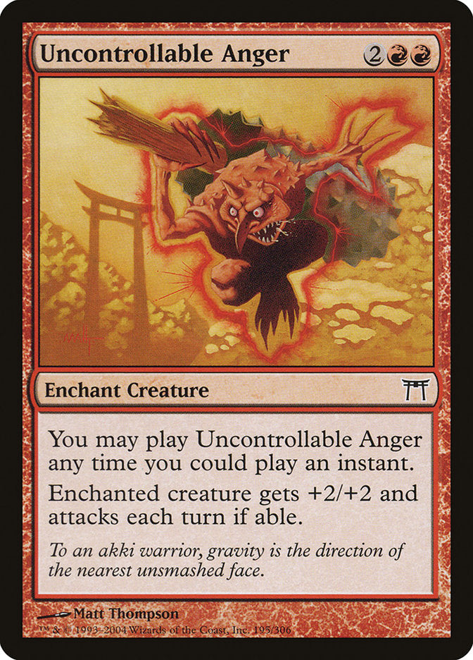 Uncontrollable Anger [Champions of Kamigawa] | Local Legends