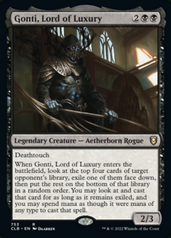 Gonti, Lord of Luxury [Commander Legends: Battle for Baldur's Gate] | Golgari Games