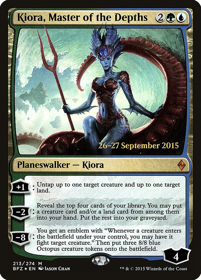 Kiora, Master of the Depths [Battle for Zendikar Prerelease Promos] | Golgari Games