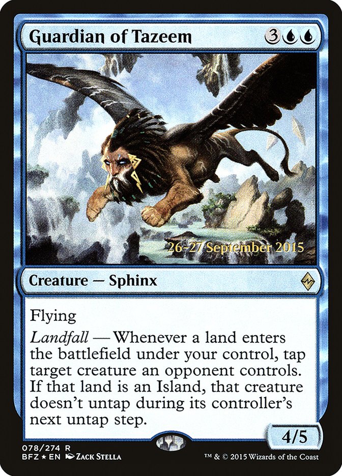 Guardian of Tazeem [Battle for Zendikar Prerelease Promos] | Local Legends