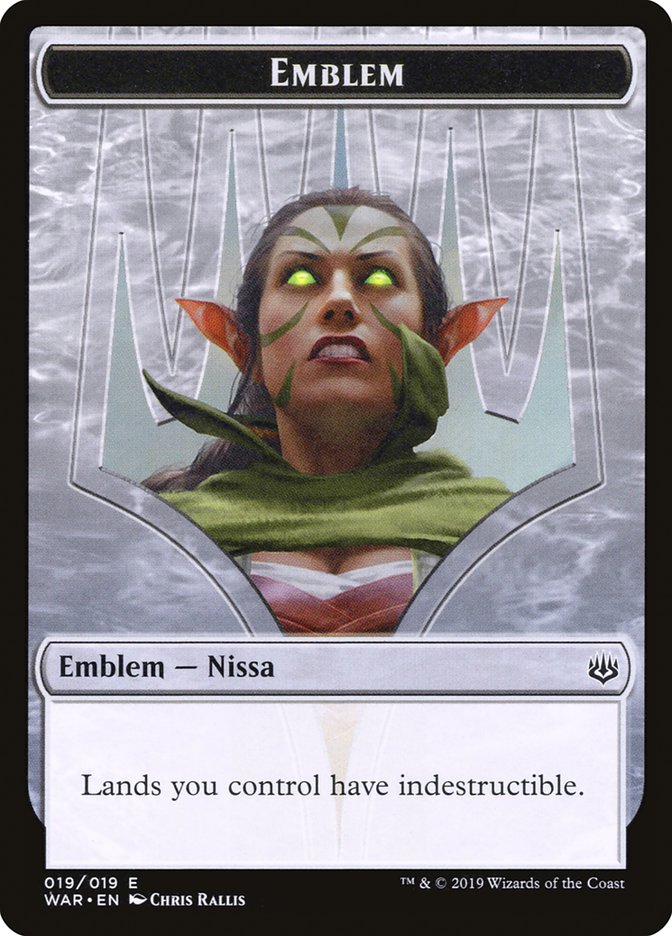 Nissa, Who Shakes the World Emblem [War of the Spark Tokens] | Golgari Games