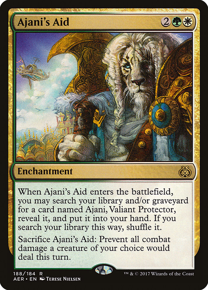 Ajani's Aid [Aether Revolt] | Golgari Games