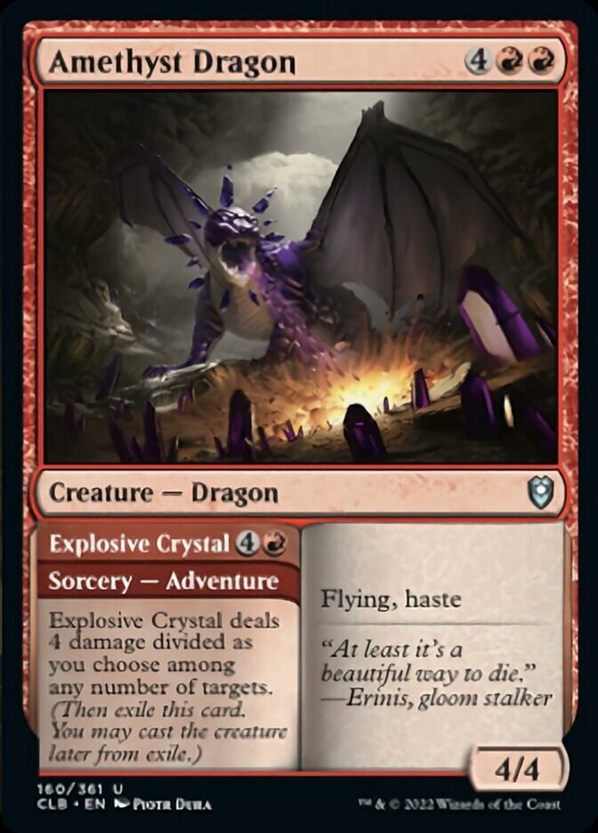 Amethyst Dragon // Explosive Crystal [Commander Legends: Battle for Baldur's Gate] | Golgari Games