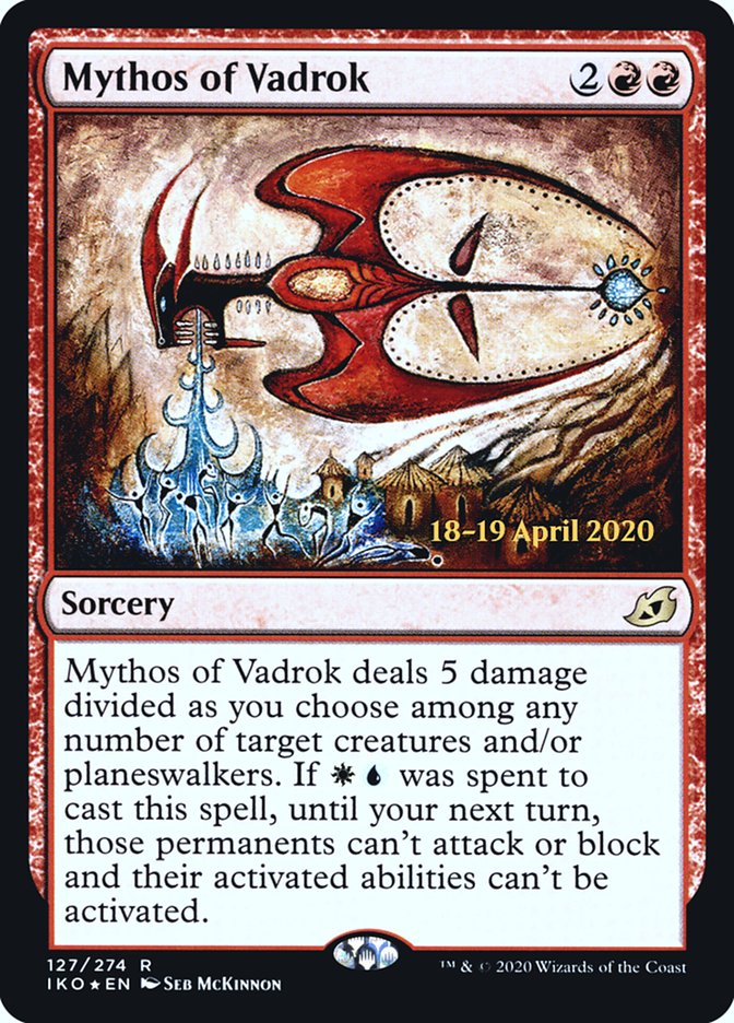 Mythos of Vadrok [Ikoria: Lair of Behemoths Prerelease Promos] | Local Legends