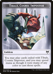 Elf Warrior // Tibalt, Cosmic Impostor Emblem Double-sided Token [Kaldheim Tokens] | Local Legends