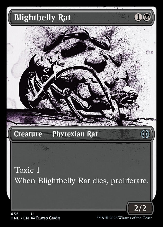 Blightbelly Rat (Showcase Ichor Step-and-Compleat Foil) [Phyrexia: All Will Be One] | Golgari Games