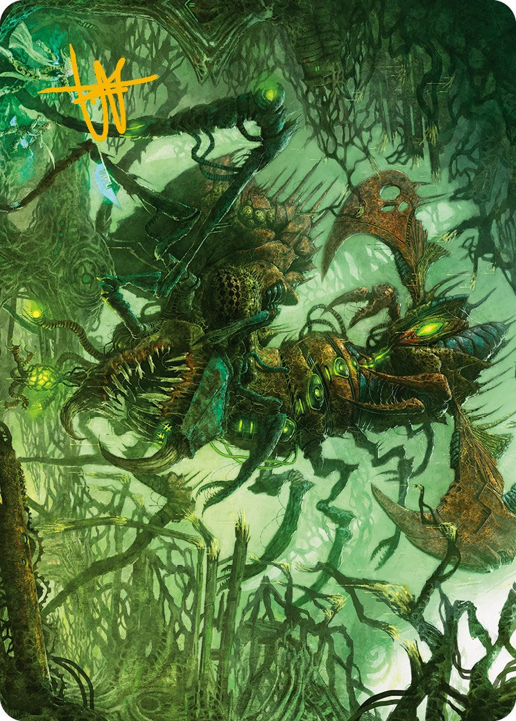 Skyscythe Engulfer Art Card (Gold-Stamped Signature) [Phyrexia: All Will Be One Art Series] | Local Legends