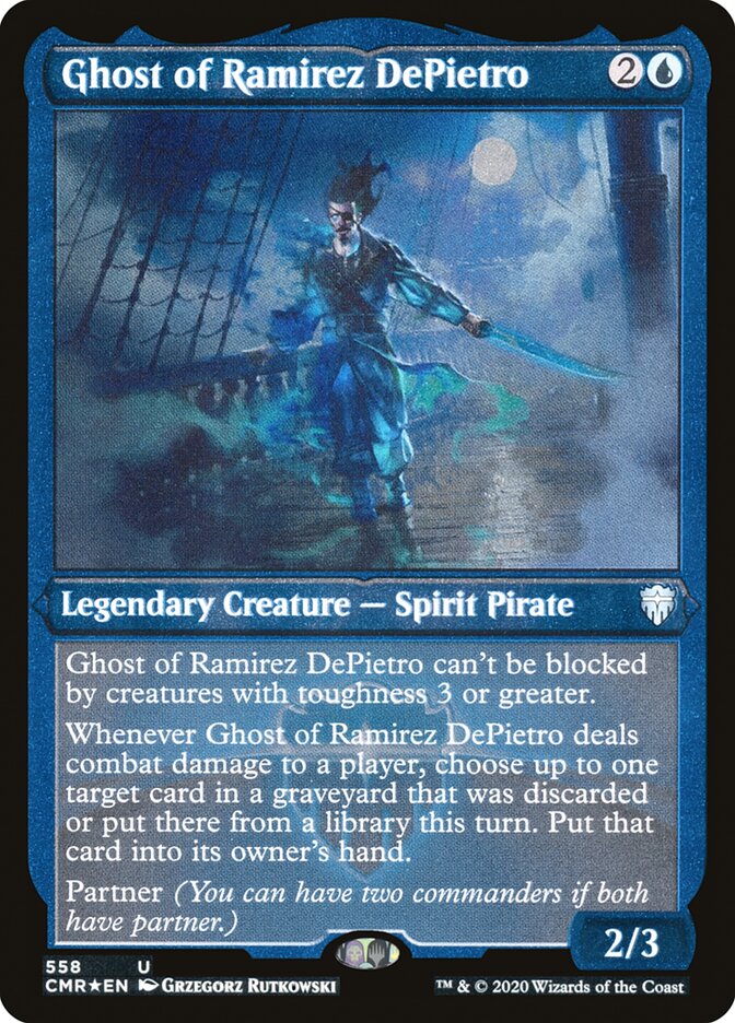 Ghost of Ramirez DePietro (Etched) [Commander Legends] | Golgari Games