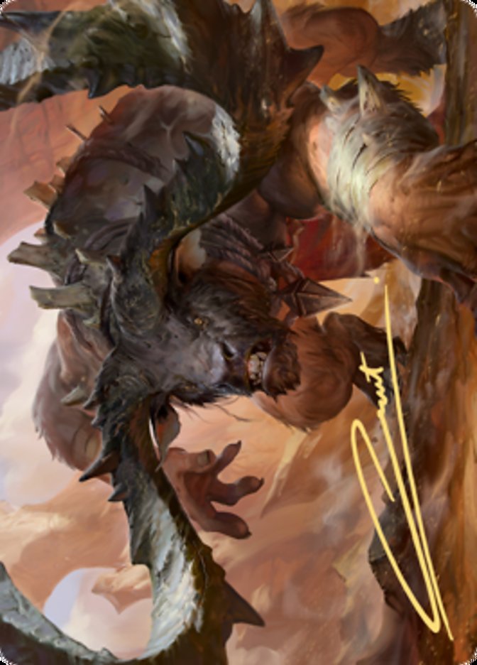 Moraug, Fury of Akoum Art Card (Gold-Stamped Signature) [Zendikar Rising Art Series] | Golgari Games