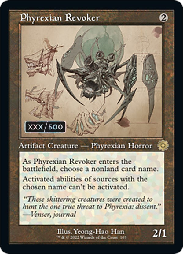 Phyrexian Revoker (Retro Schematic) (Serial Numbered) [The Brothers' War Retro Artifacts] | Golgari Games