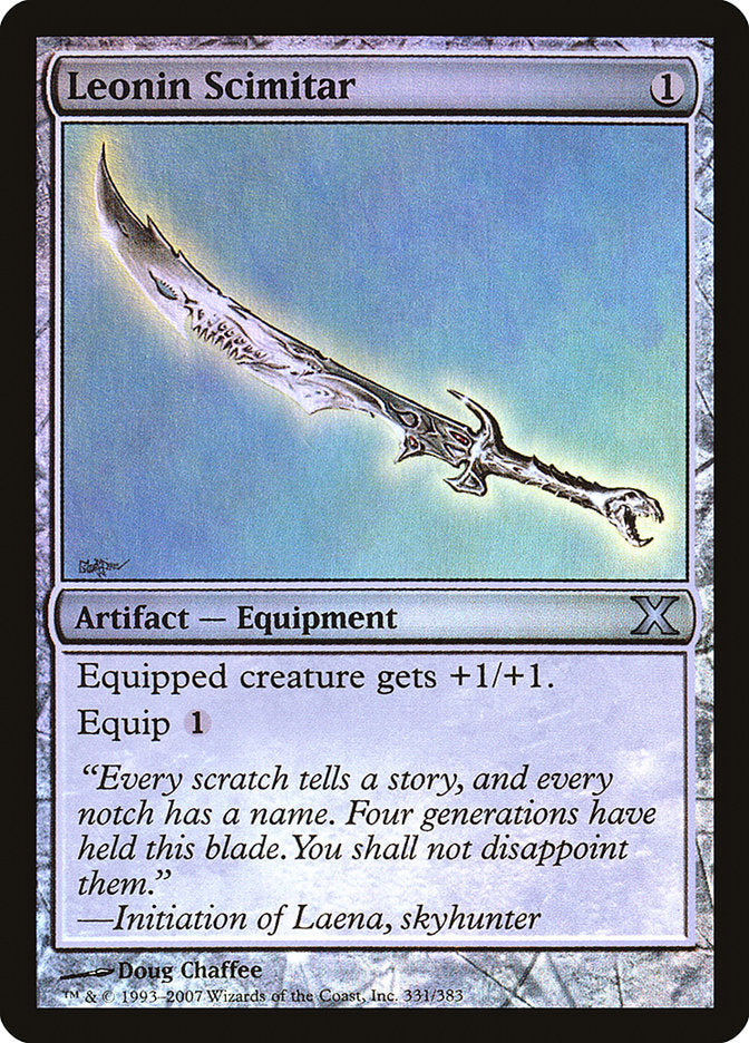 Leonin Scimitar (Premium Foil) [Tenth Edition] | Local Legends