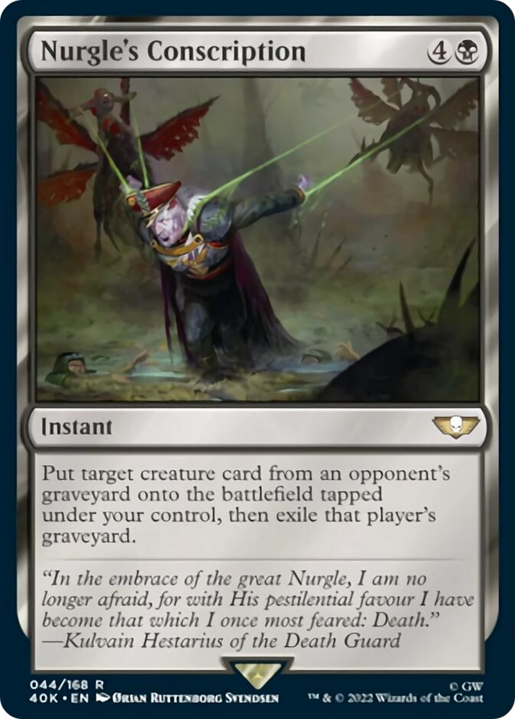 Nurgle's Conscription (Surge Foil) [Universes Beyond: Warhammer 40,000] | Local Legends
