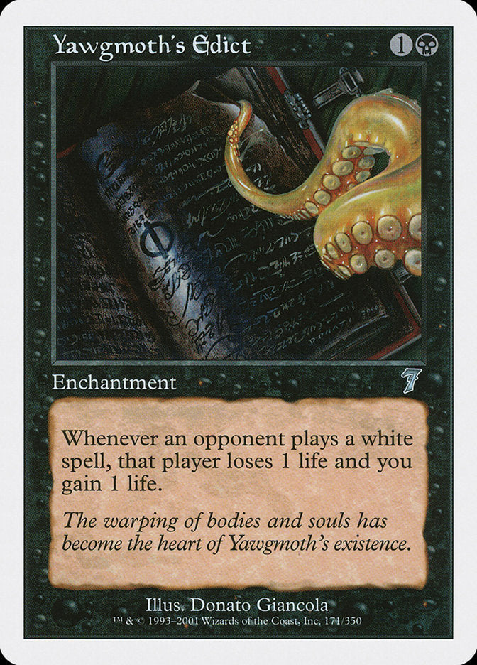 Yawgmoth's Edict [Seventh Edition] | Golgari Games