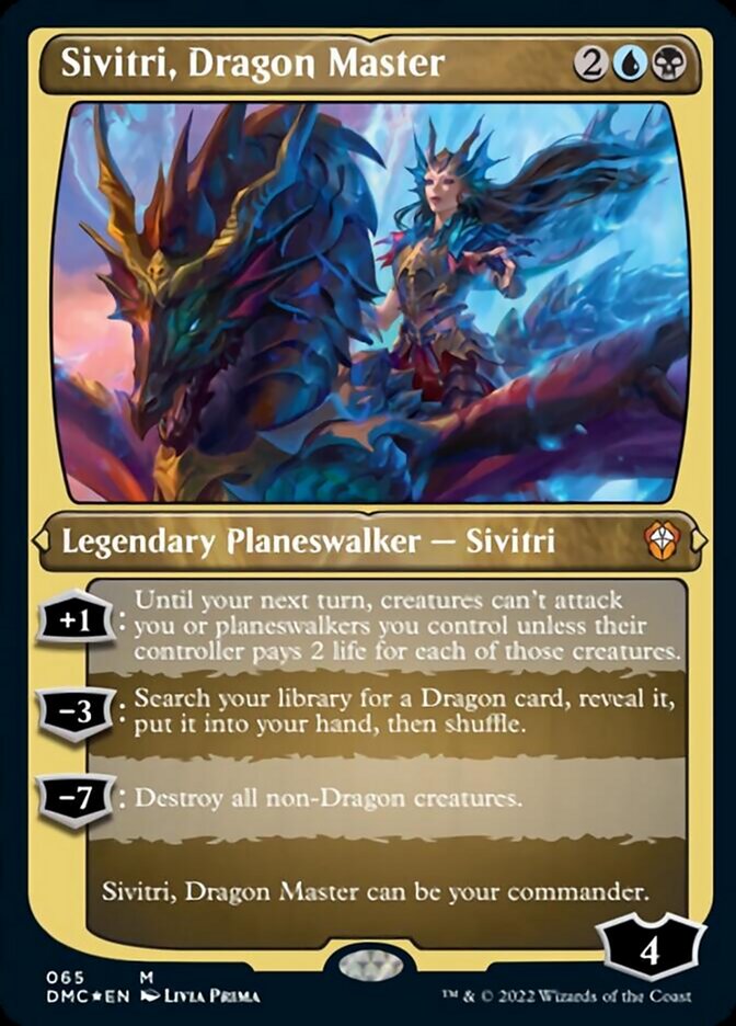 Sivitri, Dragon Master (Foil Etched) [Dominaria United Commander] | Golgari Games