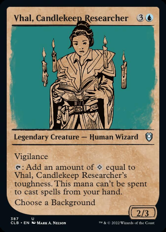 Vhal, Candlekeep Researcher (Showcase) [Commander Legends: Battle for Baldur's Gate] | Local Legends