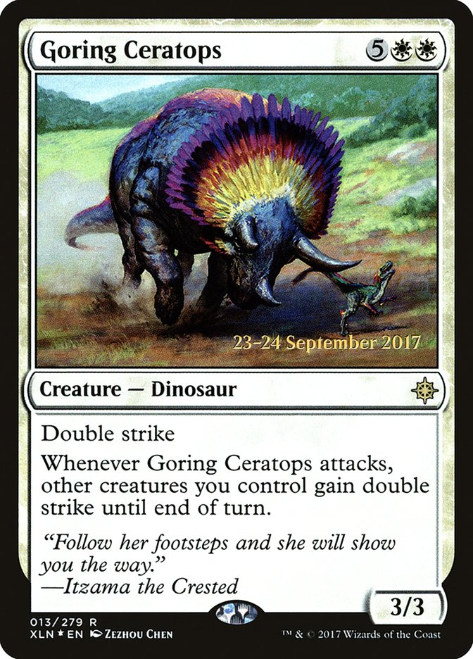 Goring Ceratops [Ixalan Prerelease Promos] | Local Legends