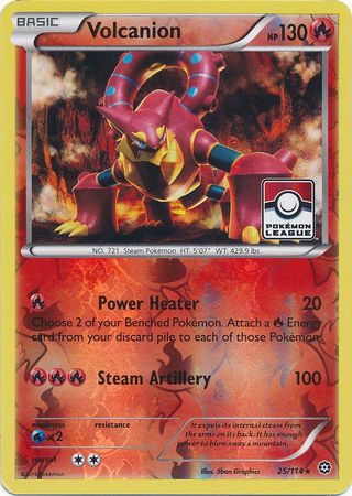 Volcanion (25/114) (League Promo) [XY: Steam Siege] | Golgari Games