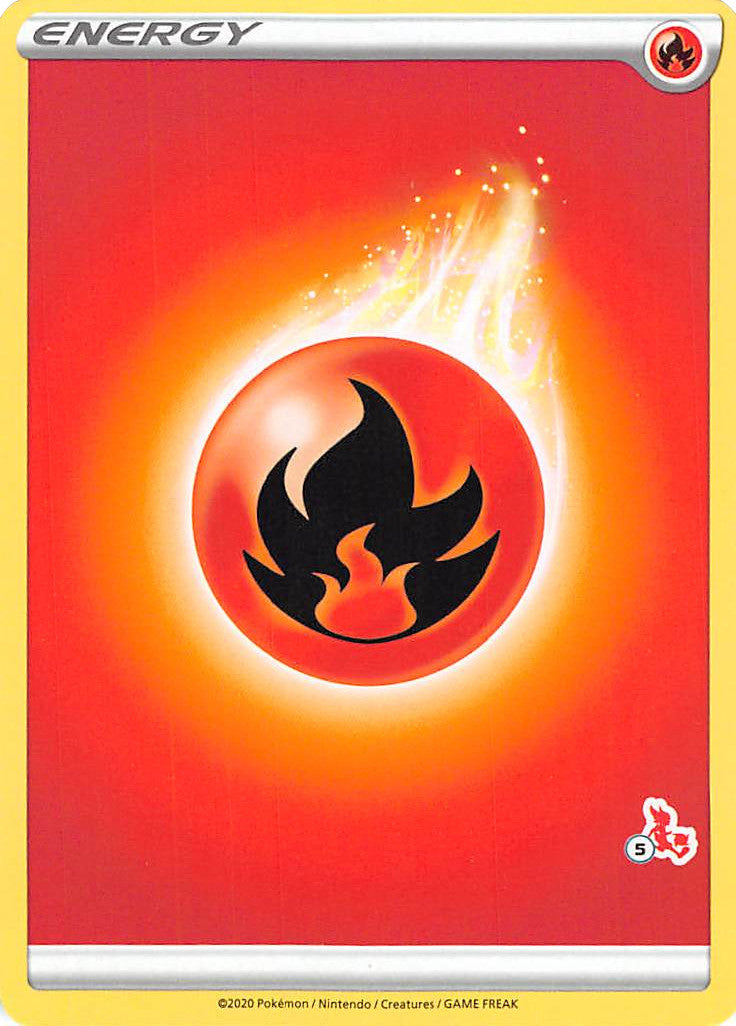 Fire Energy (Cinderace Stamp #5) [Battle Academy 2022] | Local Legends