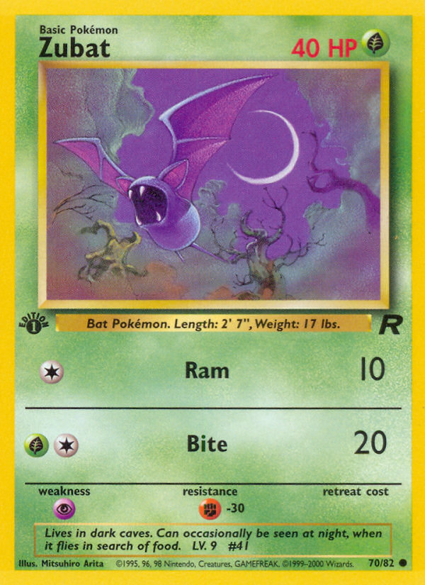 Zubat (70/82) [Team Rocket 1st Edition] | Golgari Games