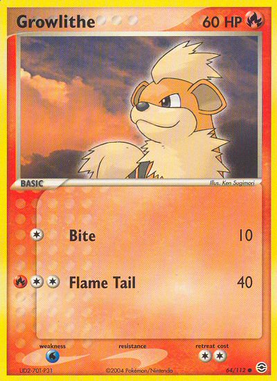 Growlithe (64/112) [EX: FireRed & LeafGreen] | Golgari Games