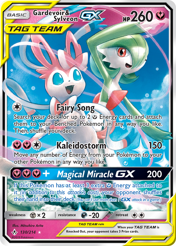 Gardevoir & Sylveon GX (130/214) [Sun & Moon: Unbroken Bonds] | Golgari Games