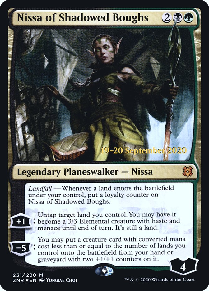 Nissa of Shadowed Boughs [Zendikar Rising Prerelease Promos] | Local Legends