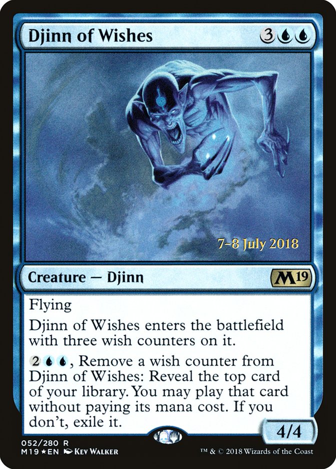 Djinn of Wishes [Core Set 2019 Prerelease Promos] | Golgari Games