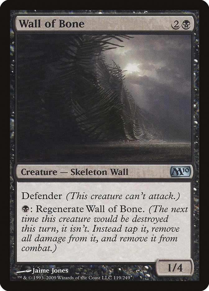 Wall of Bone [Magic 2010] | Golgari Games